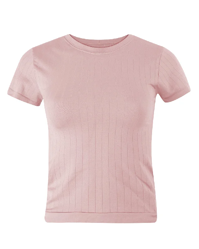 Spring Fashion FLAT RIBBED SAPIENT T-Shirt | Blush