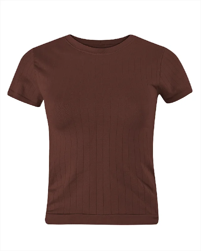 Ethnic Style FLAT RIBBED SAPIENT T-Shirt | Maroon
