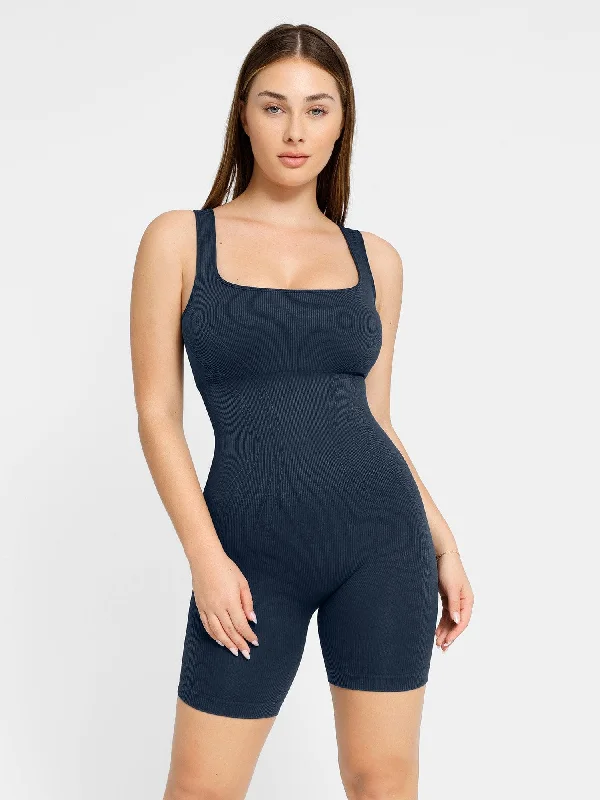 Soft Style The Shapewear Romper Square Neck Sports Vest
