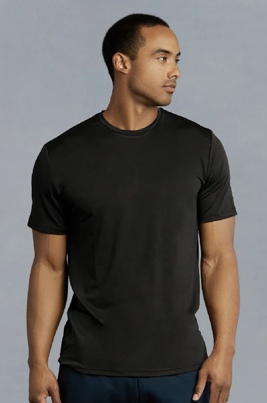 Timeless Comfort TOP PRO MEN'S ATHLETIC ROUNDNECK T-SHIRT (TAT310_BLACK)