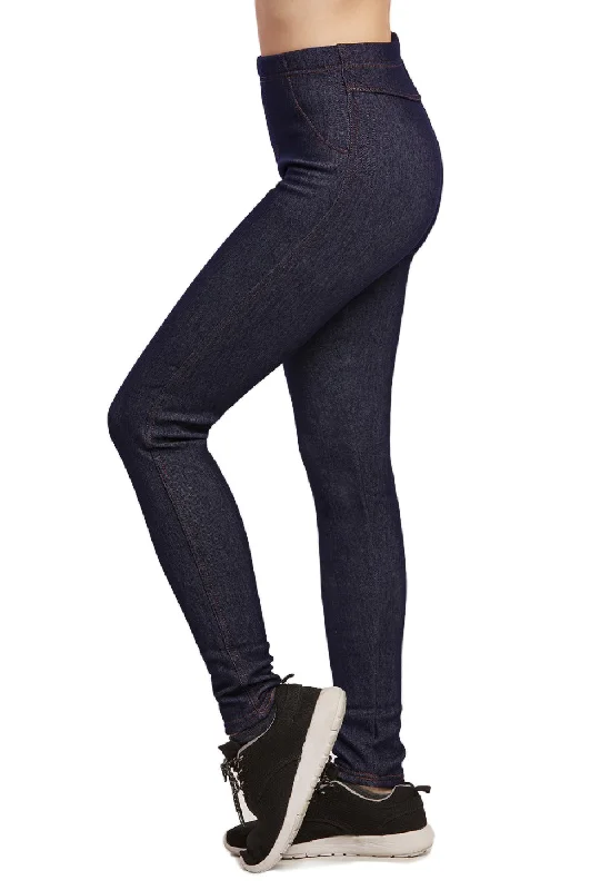 New Products SOFRA LADIES POLAR FLEECE JEGGINGS (WP6000_BLUE)