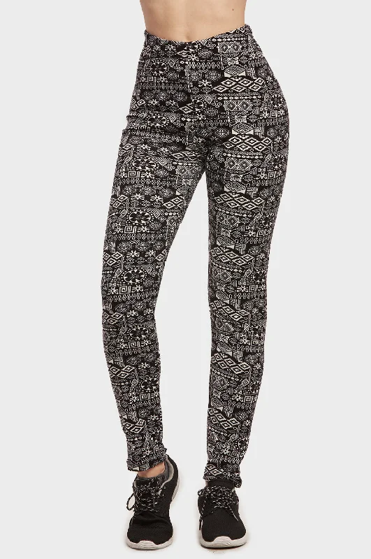 Editorial Design SOFRA LADIES POLAR FLEECE LEGGING (WP6001_BK-WH)