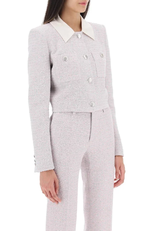 Casual And Comfortable Alessandra Rich Cropped Jacket In Tweed Boucle'