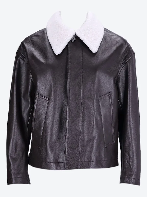Thin Design Leather misc jacket