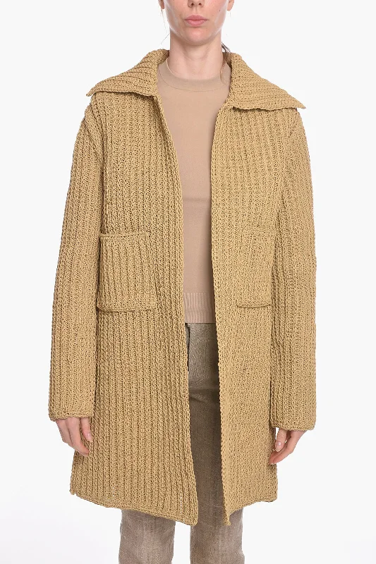 Urban Style Bottega Veneta SALON 01 Hand-knitted Leather Coat