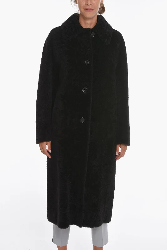 Breezy Outfits Bottega Veneta Single-breasted Shearling Coat