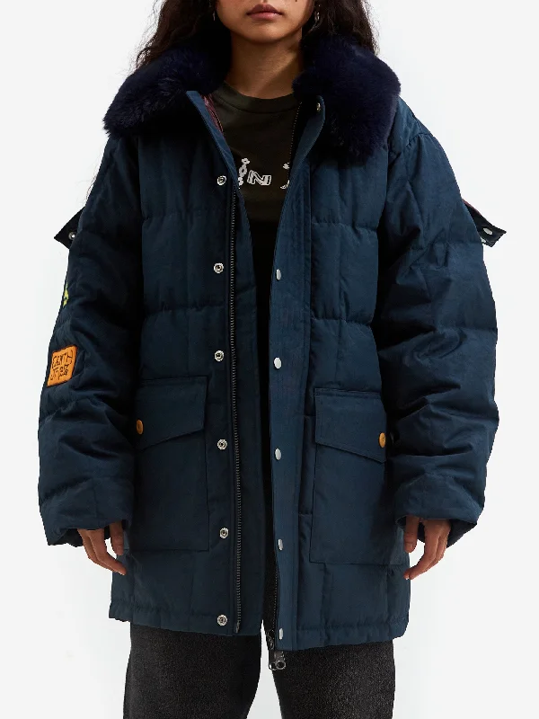 Cool Style Brain Dead Homage Parka - Navy