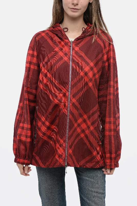 Creative Prints Burberry Checked Gabardine Jacket with Coulisse