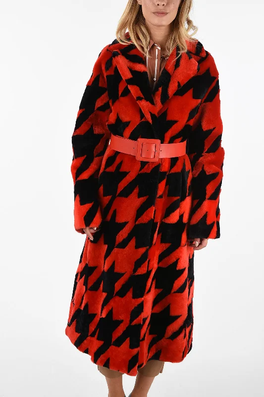Soft Trends DROMe Shearling Coat with Belt