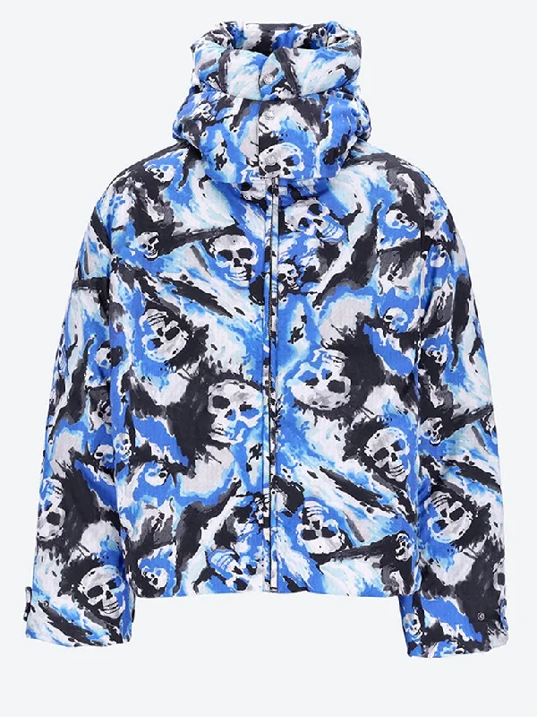 Comfortable Lounge Wear Skull puffer jacket