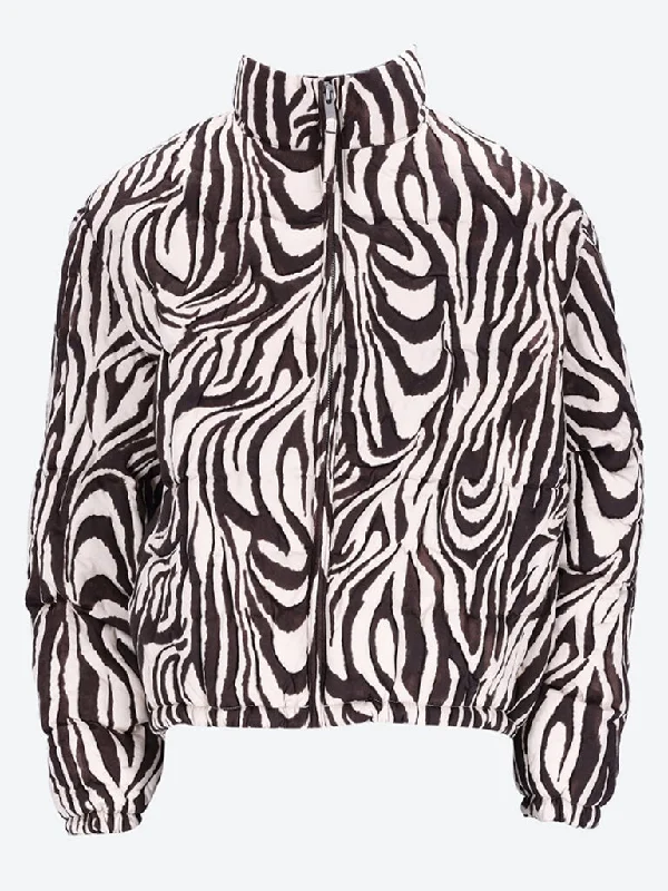 Cozy Essentials Wear Zebra quilted puffer