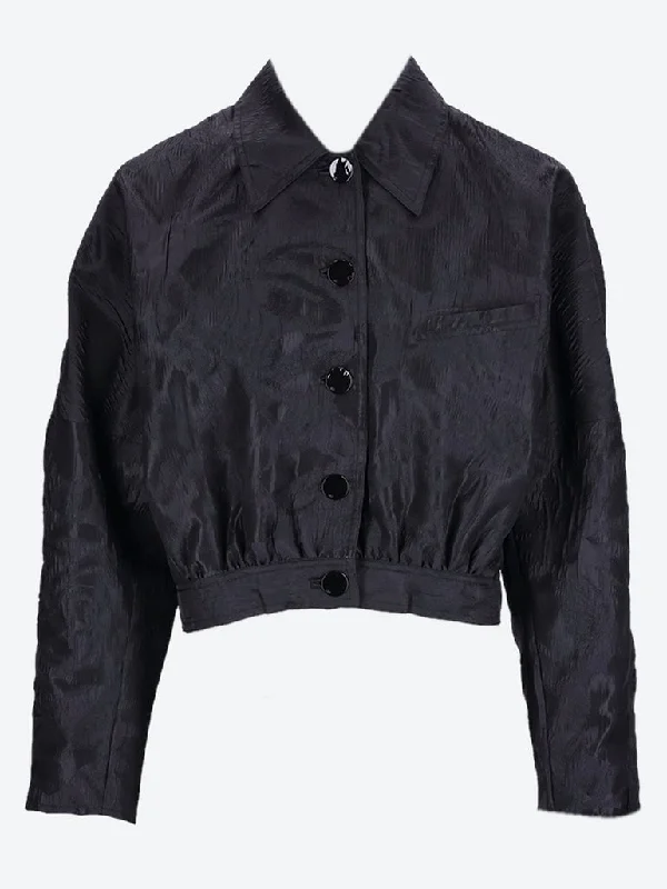 Fresh And Natural Textured cloque short jacket
