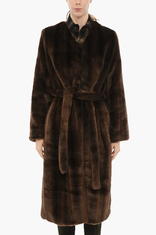Sports Series HALFBOY Faux Fur Coat With Hidden Closure
