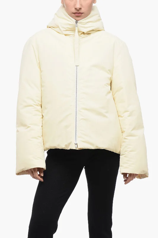 Cool Summer Jil Sander Hooded Oversized Down Jacket