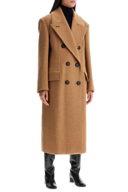 Effortless Comfort Max Mara Atelier Double-Breasted Cashmere And Camel Coat