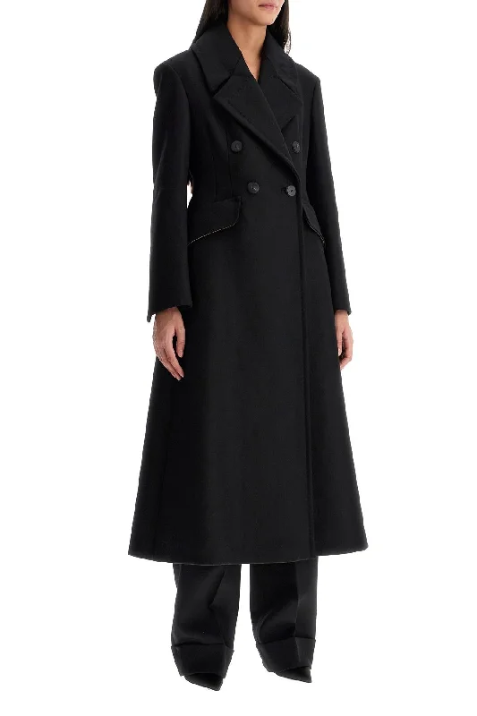 All-Day Comfort Max Mara Atelier Wool And Cashmere Redingote Coat In