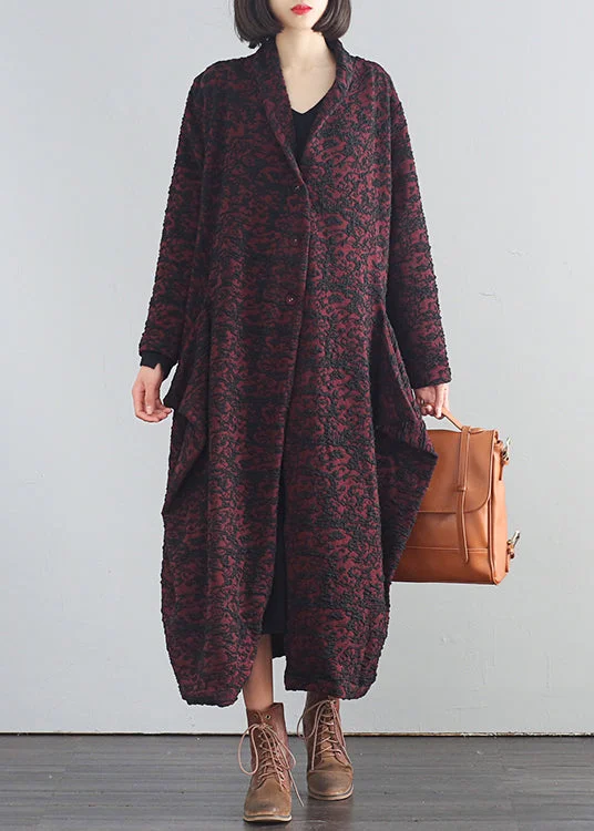High-quality Styles Mulberry V Neck Print Button Trench Coats Fall