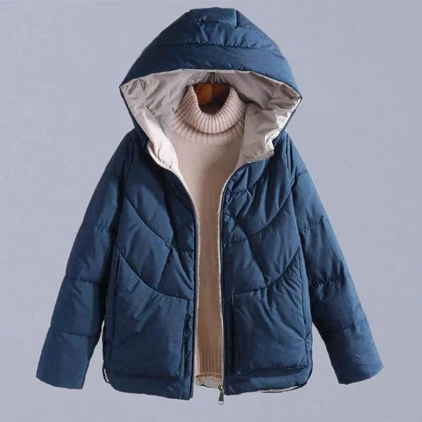 Chic Comfort Wear New Fashion Hooded Casual Cotton Parka Female Outerwear Coats