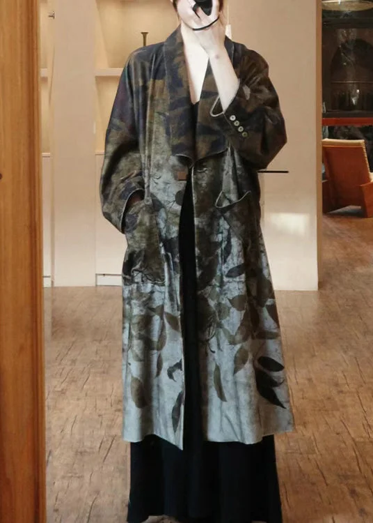 New Design New Photo Color Button Pockets Silk Velvet Long Trench Coat Long Sleeve New Design New Photo Color Button Pockets Silk Velvet Long Trench Coat Long Sleeve