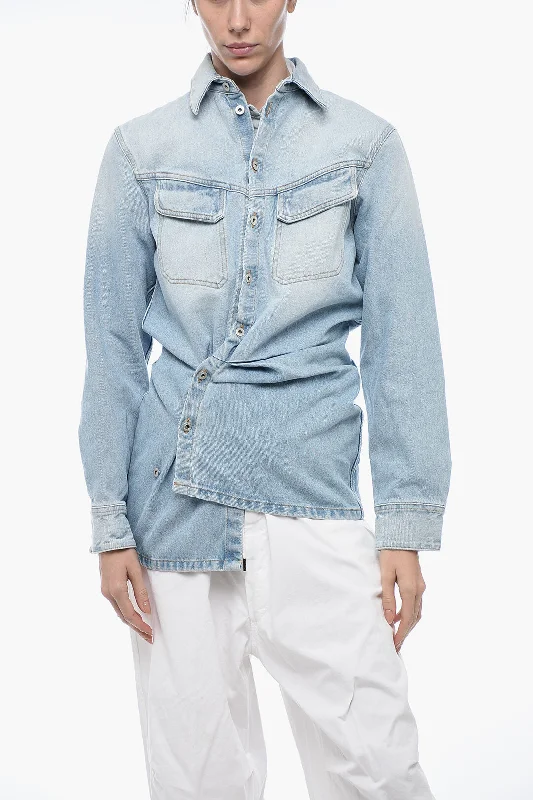 Basic Comfort Off-White SEASONAL Denim TOYBOX Jacket with Logo Buttons