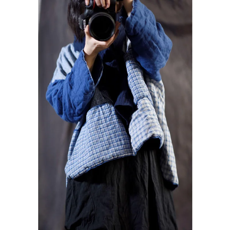 Sweet Breath Omychic Loose Patchwork Plaid Padded Coat Parkas Ladies Vintage Spliced Coat Outerwear Female 2020 Autumn Winter Coat Sweet Breath Omychic Loose Patchwork Plaid Padded Coat Parkas Ladies Vintage Spliced Coat Outerwear Female 2020 Autumn Winter Coat