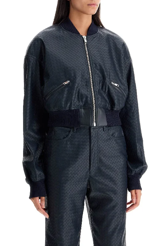 Comfortable Fashion Rotate Cropped Bomber Jacket With Braided