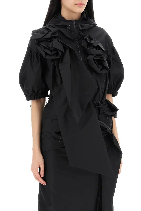 Cozy Chic Simone Rocha "cropped Jacket With Rose Detailing"