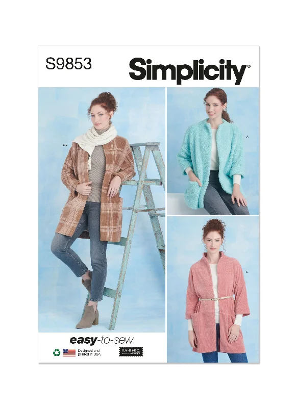 Fashionable And Versatile Simplicity Coats & Scarf S9853
