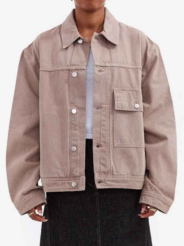 Relaxed Fit Wear Studio Nicholson Petar Patch Denim Jacket - Fawn