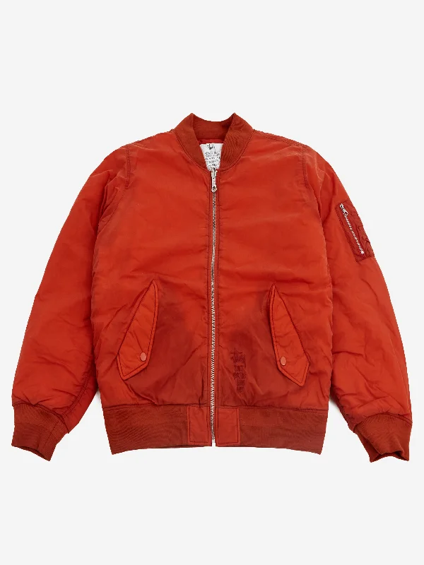 Elegant Wear Stussy Quilted Bomber Waxed W - Rust