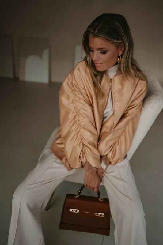High-end Design Titolo bomber jacket I Gold