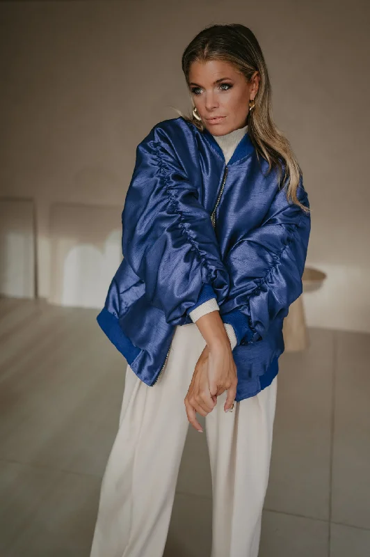 Easy Chic Titolo bomber jacket I Kobalt Blue