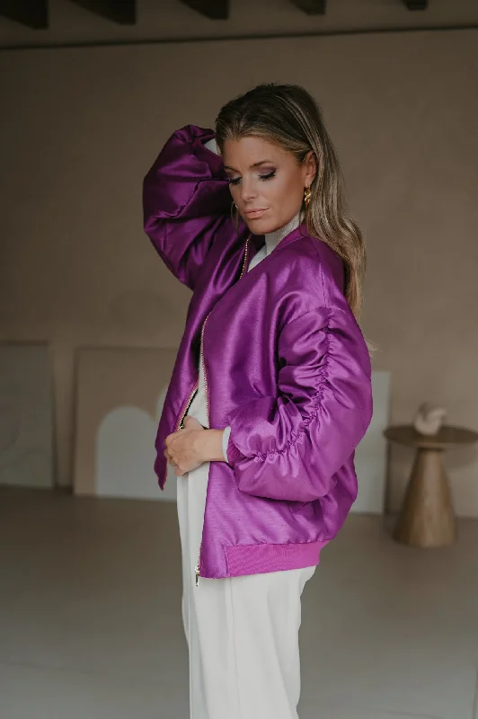 Everyday Outfits Titolo bomber jacket I Violet