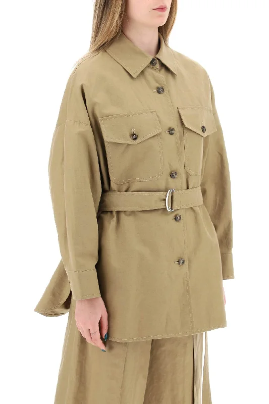 Soft Fashion Weekend Max Mara Cotton And Linen Vicario Overshirt