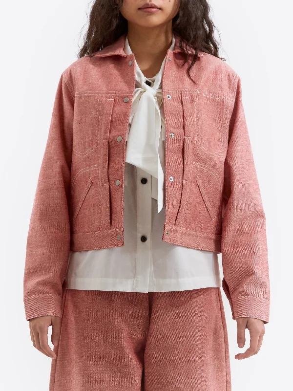 Quality Tailoring W'menswear Engineers Jacket - Red