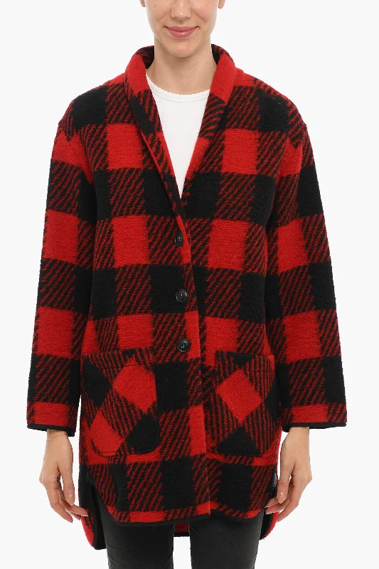 Noble And Elegant Woolrich Buffalo Checked Two-Tone GENTRY Coat