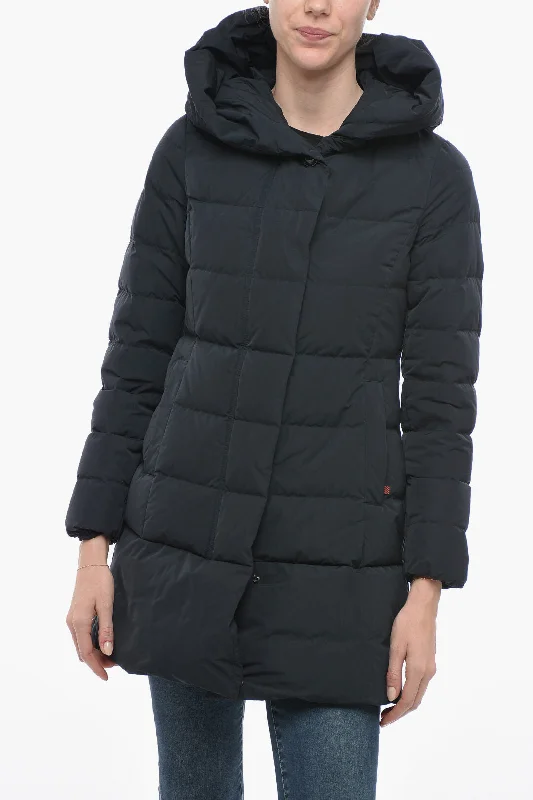 Warm Winter Series Woolrich Hooded PUFFY PRESCOTT Quilted Down Jacket