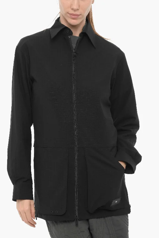 Effortless Elegance Y-3 by Yohji Yamamoto ADIDAS Rip Stop Wool Blend Windbreaker Jacket