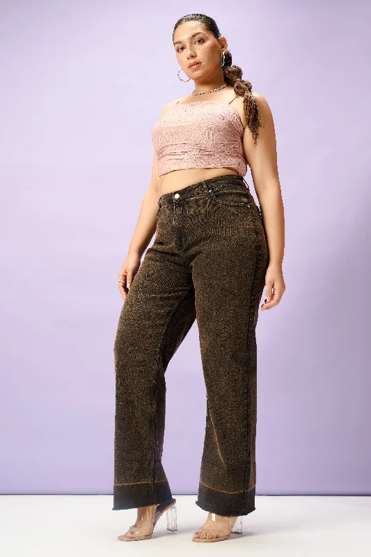 Relaxed Chic Brownstone Curve Straight Fit Jeans