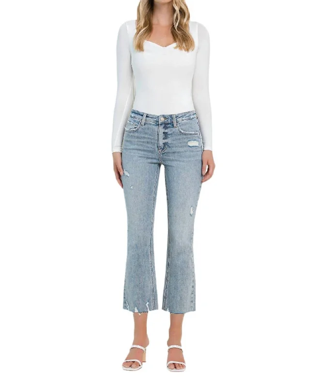Fashion Selection Cali Kiss Kick Flare Jeans - Plus In Washed Blue