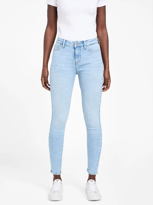 Outdoor Trend Eco Serena Mid-Rise Bling Pocket Skinny Jeans