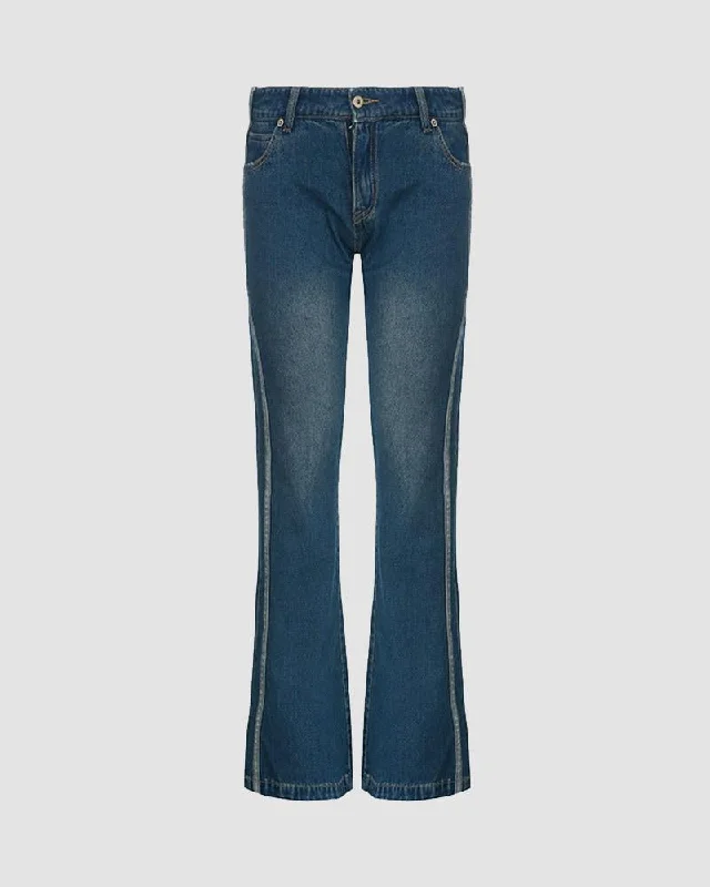 Simple Style Galena Skinny Flare Denim Jeans