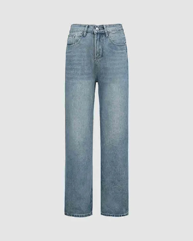 Simple Chic High Waisted Denim Jeans