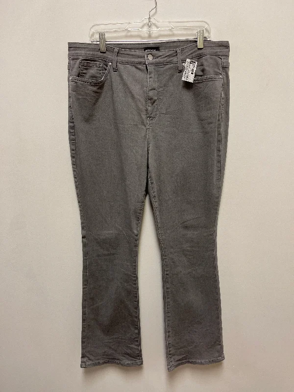 Age-reducing Style Jeans Boot Cut By Not Your Daughters Jeans In Grey Denim, Size: 16