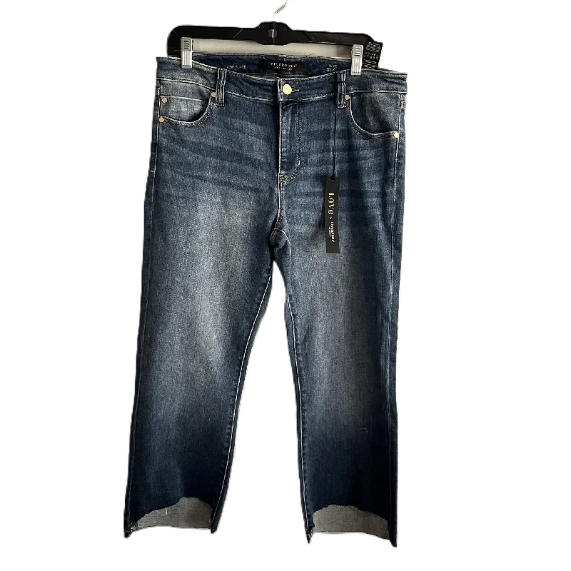 Comfortable Wear Jeans Cropped By Liverpool In Blue Denim, Size: 12p