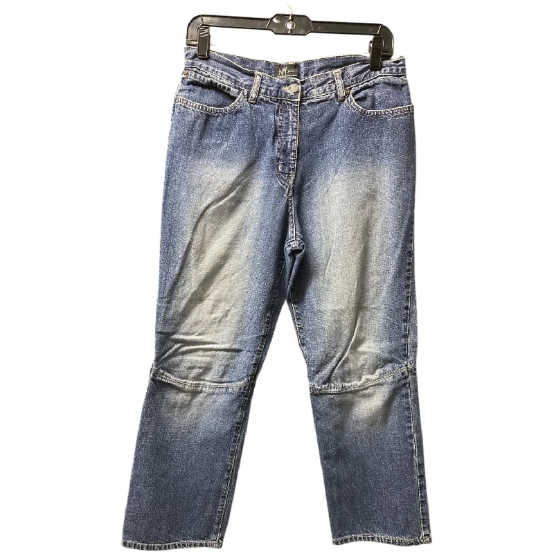 Playful Style Jeans Cropped By New York And Co In Blue Denim, Size: 8