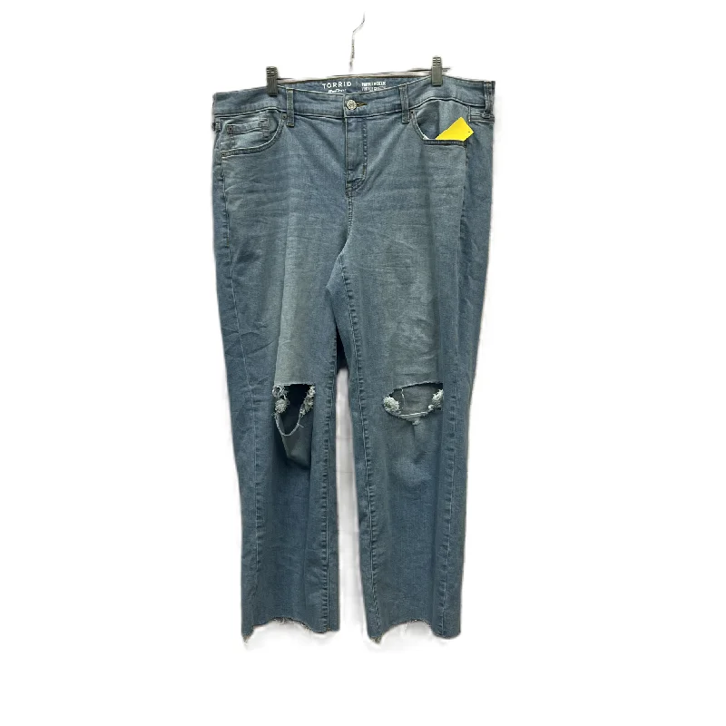 Personalized Clothing Jeans Cropped By Torrid In Blue, Size: 16