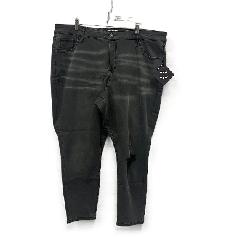 Romantic Data Jeans Skinny By Ava & Viv In Grey, Size: 24