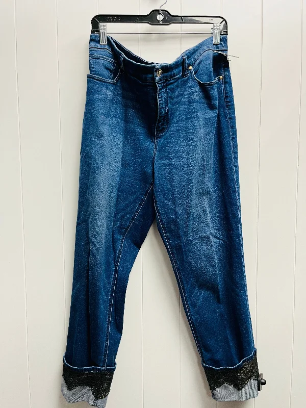 Celebrity Style Jeans Skinny By Chicos In Blue Denim, Size: 14