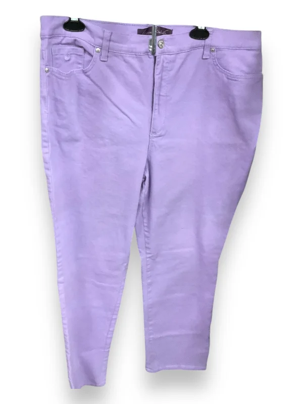 Free Design Jeans Skinny By Gloria Vanderbilt In Purple, Size: 18